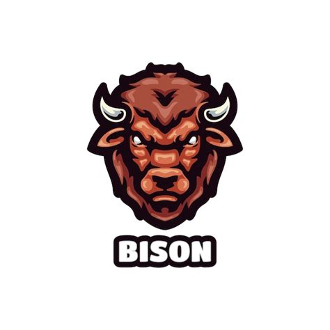Premium Vector Bison Mascot Logo Design