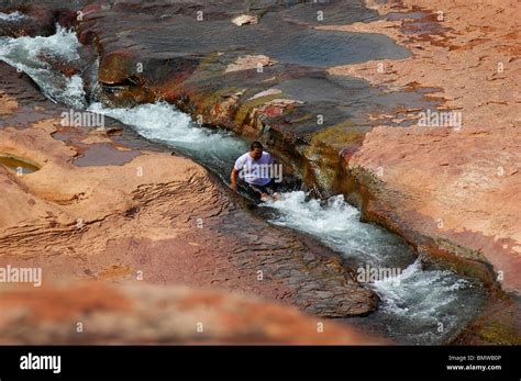 Slide Rock State Park Oak Creek Canyon Az Stockfotografie Alamy