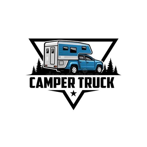 Rv Camper Truck Logo Vector Stock Vector Illustration Of Pine