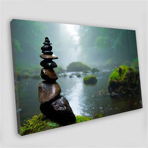 Zen Stones Canvas Zen Wall Art Zen Canvas Art Canvas Print Etsy