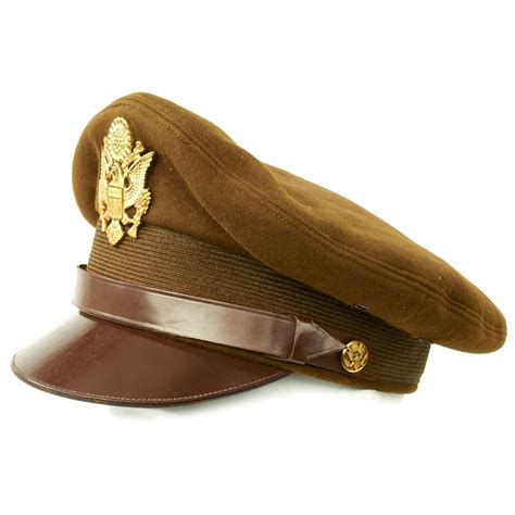 Original Us Wwii Usaaf Named Officer Od Green Crush Cap By Craddock