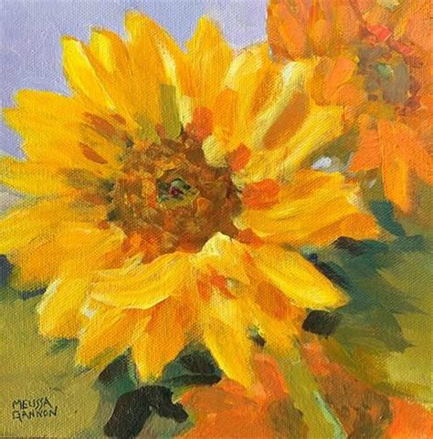 Daily Paintworks Sunflower Hello Original Fine Art For Sale
