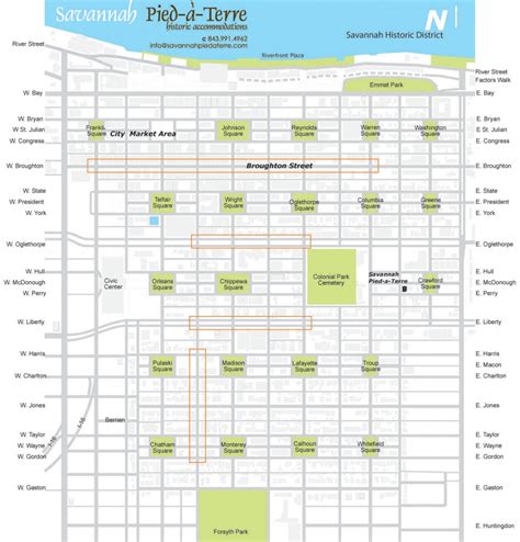 Printable Map Of Savannah Historic District