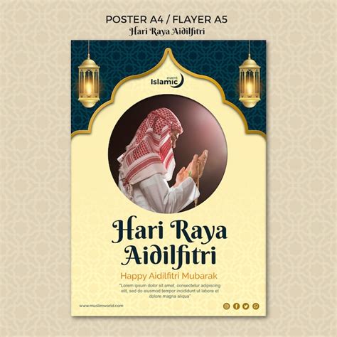 Free Psd Hari Raya Aidilfitri Poster Theme