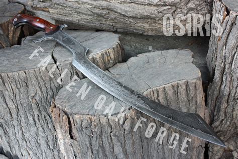Handcrafted Fallen Oak Forge Fof Osiris Full Tang Khopesh Based Sword