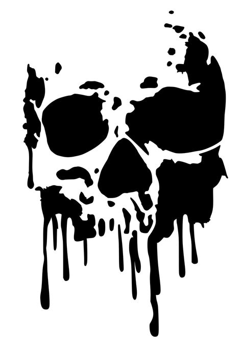 High Detail Dripping Skull Airbrush Stencil Free Uk Postage Skull