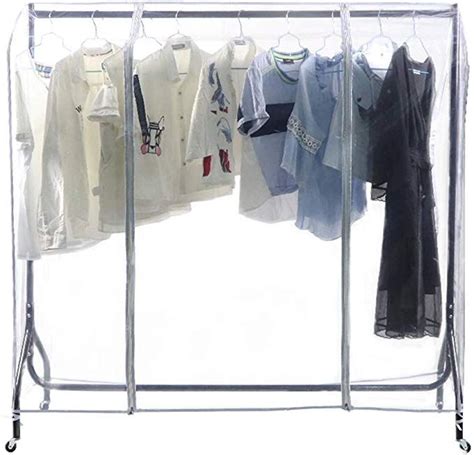 The house shape clothes rack is made out of wood with a linen cover, please keep in mind that decors are not included! Amazon.com: Clear Transparent Clothing Rack Cover ...