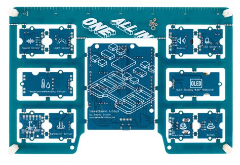 Grove Beginner Kit for Arduino Features Arduino UNO Compatible Board & Ten Pre-wired Modules
