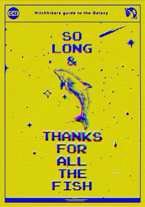So Long And Thanks For All The Fish Poster Inspired By The Hitchhikers
