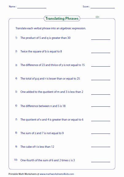 Answer key complete each function table. Mathworksheets4Kids Identifying Inequalities Answers ...
