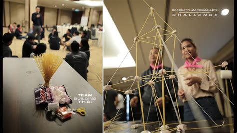 Spaghetti Marshmallow Tower Team Building Challenge Corporate Event