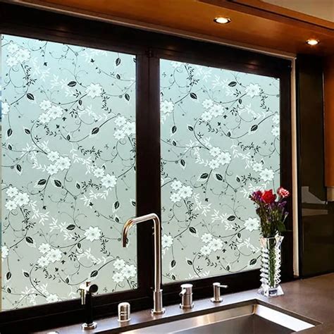 Width 456090cm Frosted Self Adhesive Glass Window Film Privacy Window