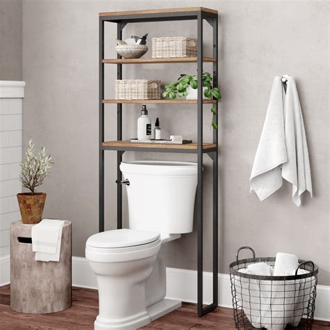 17 Stories Eckles Freestanding Over The Toilet Storage And Reviews Wayfair