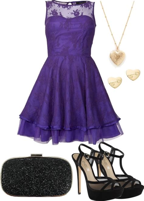 Purple Dress By Stylewiktoria Liked On Polyvore Prom Dresses Sleeveless Short Lace Dress