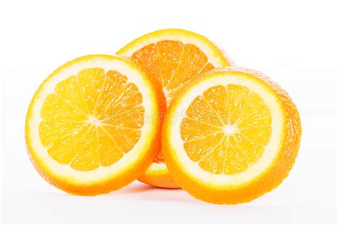Halves Of An Orange On A White Background Stock Image Image Of Fruit