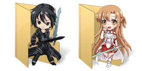 I Made This Cute Sao Chibi Folder Icons Download Link In Comments R