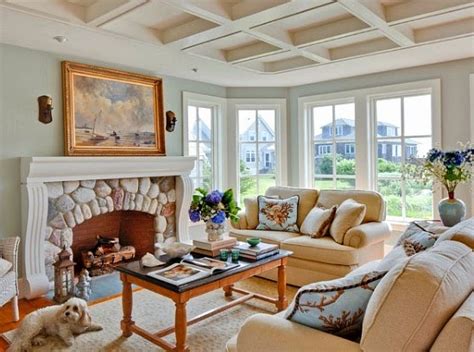 Nautical New England Style Living Room Decor Ideas Coastal Decor