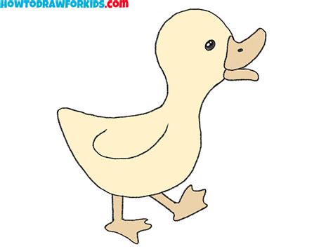 How To Draw A Cartoon Duck Easy Drawing Tutorial For Kids