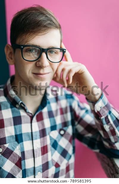 Portrait Handsome Young Man Positively Smiling Stock Photo 789581395