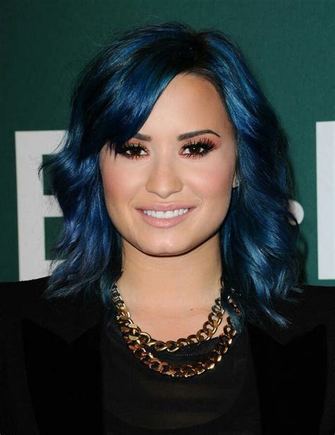 Demi Lovato 2014 Demi Lovato Blue Hair Dark Blue Hair Blue Hair