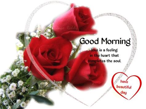 Good Morning Love Is A Feeling In The Heart Red