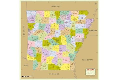 Arkansas Zip Code Map With Counties Zip Code Map Map County Map