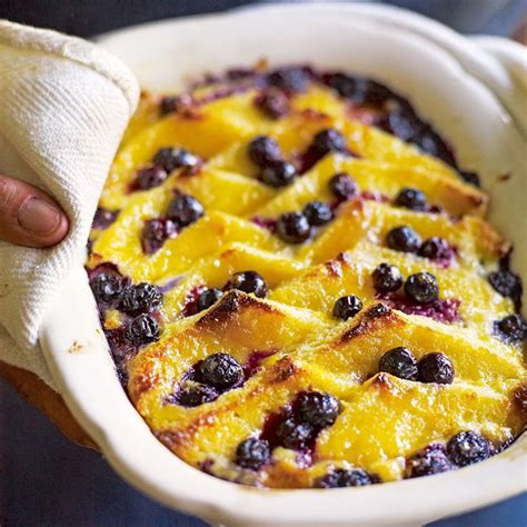 Blueberry Lemon Curd And Brioche Bread And Butter Pudding Recipe Desserts Fodmap Recipes