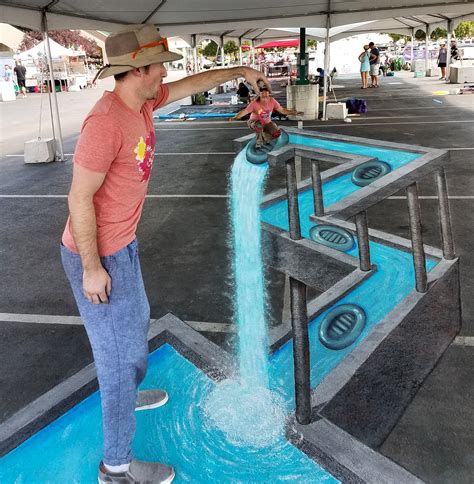 I Made This 3d Chalk Art At A Festival With Some Friends Its About 32