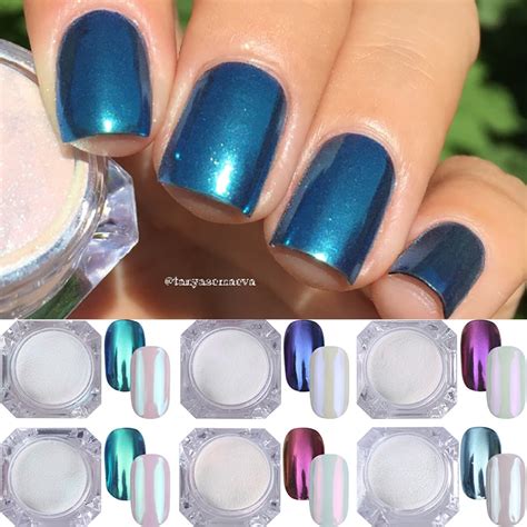 Buy Born Pretty 6 Boxes 1g Mirror Nail Glitter Pigment