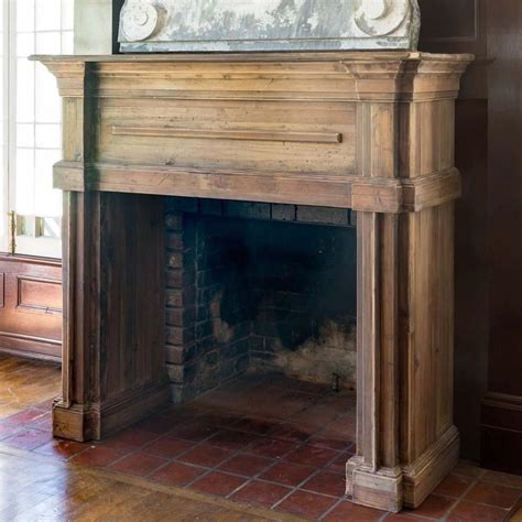 Reclaimed Fireplace Mantel Elm And Iron In 2021 Wood Mantle Fireplace