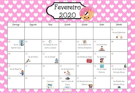 Datas Comemorativas Fevereiro Calendar 2023 Printable Imagesee