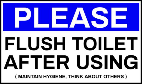 Copy Of Flush Toilet After Use Sign Board Template Postermywall