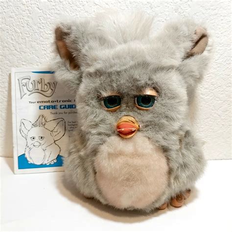 Vintage 2005 Hasbro Furby Gray Pink 59294 W Manual Tested And Working