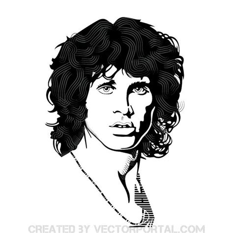 Jim Morrison Image Free Vector Jim Morrison Vector Portrait Vector
