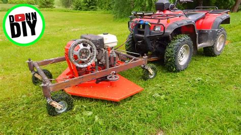A bush hog, or brush hog, is ideal for getting rid of overgrown grasses and weeds. Homemade Front Mount ATV Mower - YouTube