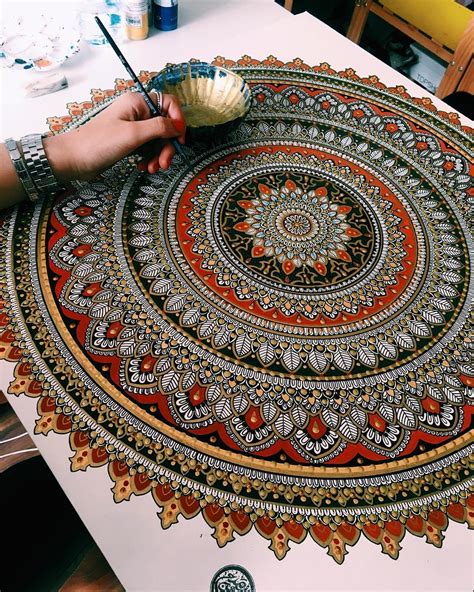 New Painted Mandalas Gilded With Gold Leaf By Artist Asmahan Rose