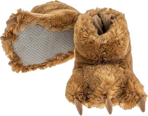 Lazy One Unisex Brown Bear Paw Slipper Adult Xl Uk Shoes And Bags