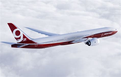 Boeing 777 9x In Flight Over Clouds St Louis Economic Development