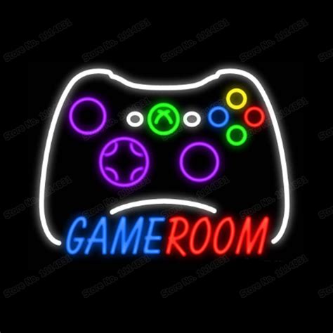Game Room Joystick Xbox Controller Neon Sign Handmade Real Glass Tube