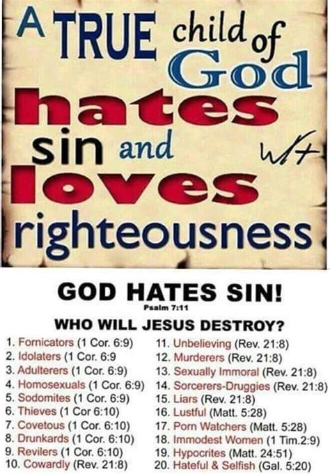 God Hates Sin Psalm 711 Bible Knowledge Psalm 7 Psalms