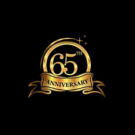 65 Year Anniversary Celebration Anniversary Classic Elegance Golden