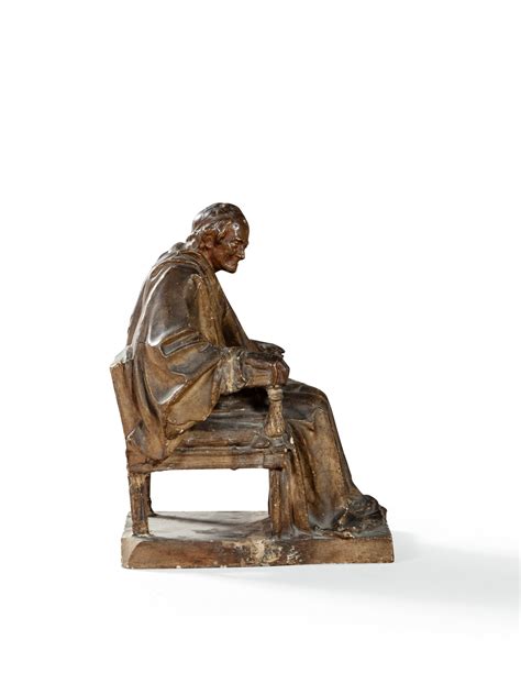 Jean Antoine Houdon Seated Voltaire 19th Century Mutualart