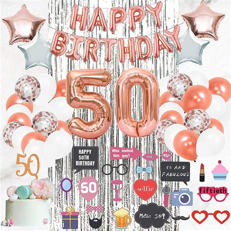 50th Birthday Decorations Supplies Happy Birthday Banner Big 50 Foil