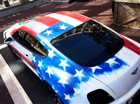 Bentley Conti Gt Art Car Combines Batman And American Flag Autoevolution