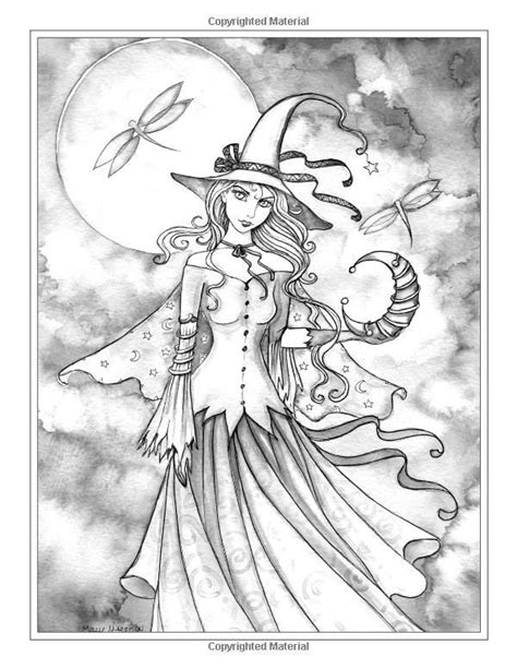 Witch Coloring Pages For Adults Witch Coloring Pages Grayscale