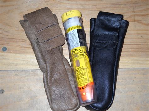 Handmade Leather Epinephrine Case Epipen Holder Holster Belt