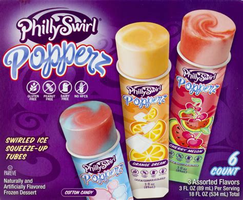 Phillyswirl Popperz Assorted Flavors 6 Ct Phillyswirl657243346039