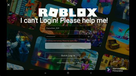 I Cant Login Into My Roblox Account Youtube