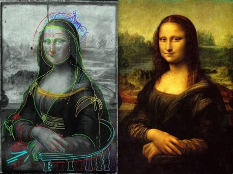 High Res Image Scan Detects Hidden Drawing Under The Mona Lisa