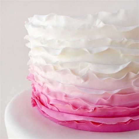 Ombre Ruffled Cake Easy Cake Recipes Cake Decorating Cake Inspiration